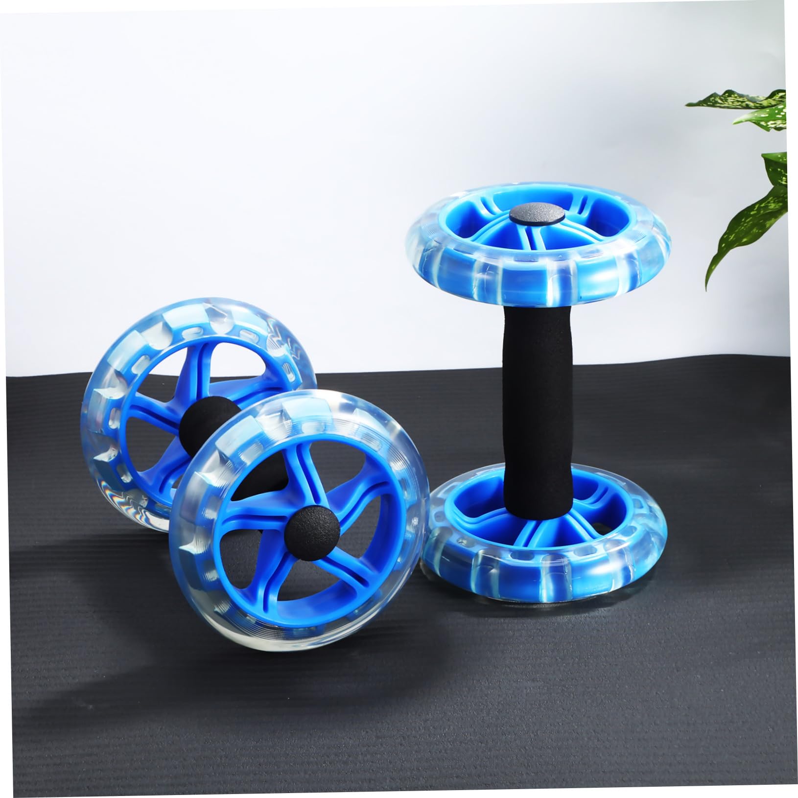 Abaodam Rodillo de Fitness Rueda de Fitness para Abdominales Ruedas Dobles, Agarre Antideslizante y Estabilidad Mejorada, Cómodo para Entrenamiento de Abdominales en Casa y Gimnasio