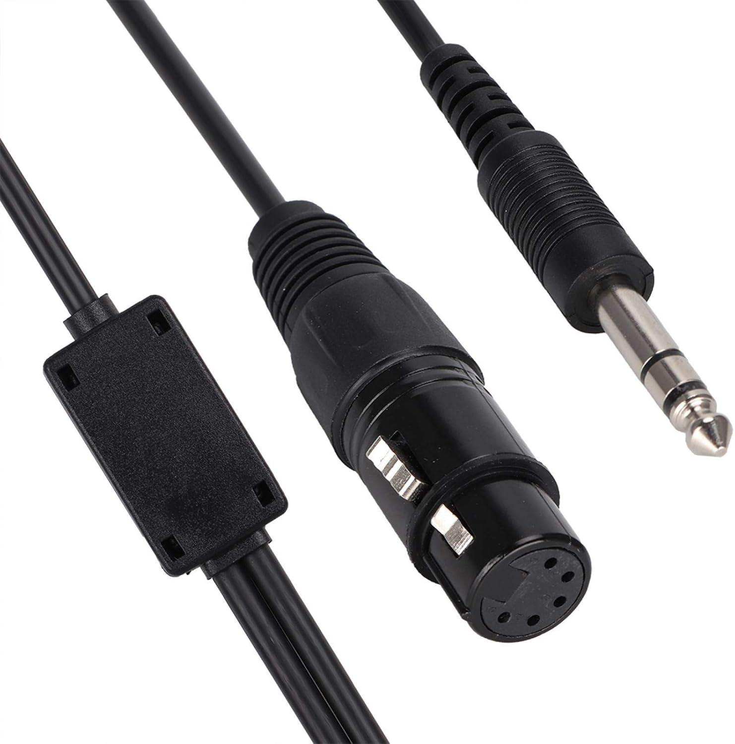 Demeras Aviation Headphone Adapter Cable for XLR to GA Dual Plug 5 Pin Headset Adapter Cable Black
