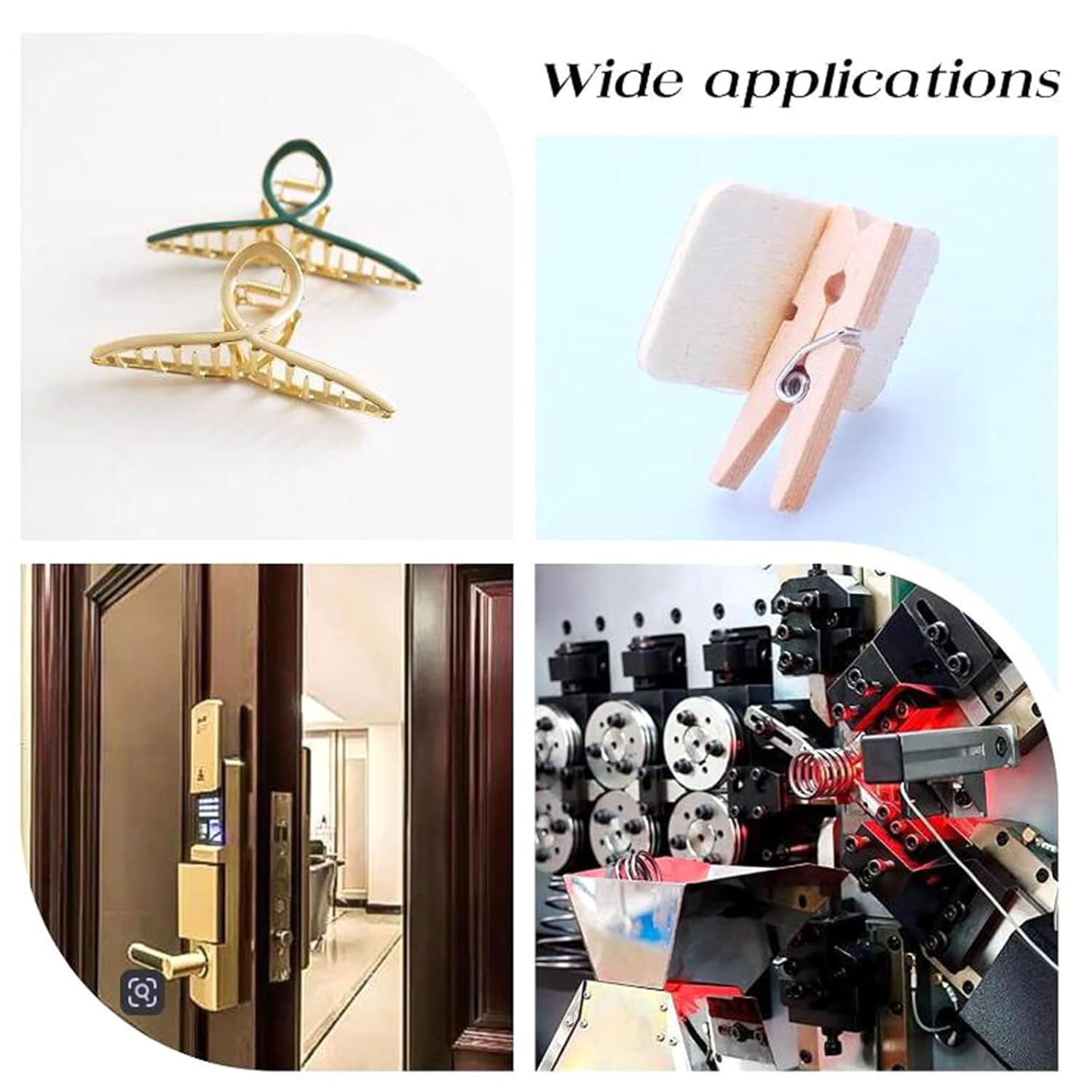 10 Pieces 304 Stainless Steel Torsion Spring – Wire Diameter 0.9 mm, Outer Diameter 8 mm, 4 Turns, 60° Angle – for DIY Woodworking Projects and Furniture Repair