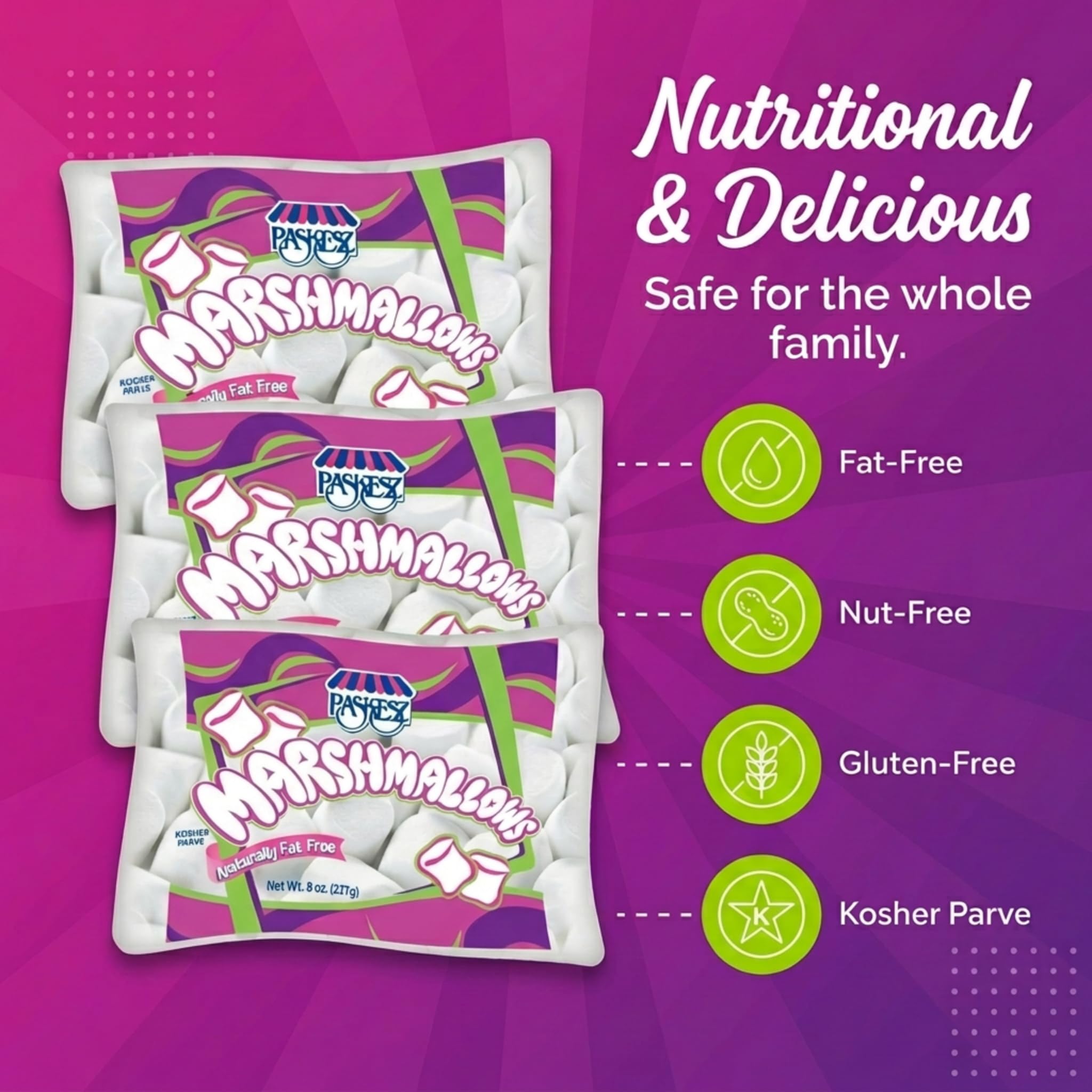 marshmallow 12480 Marshmallows White – Paskesz