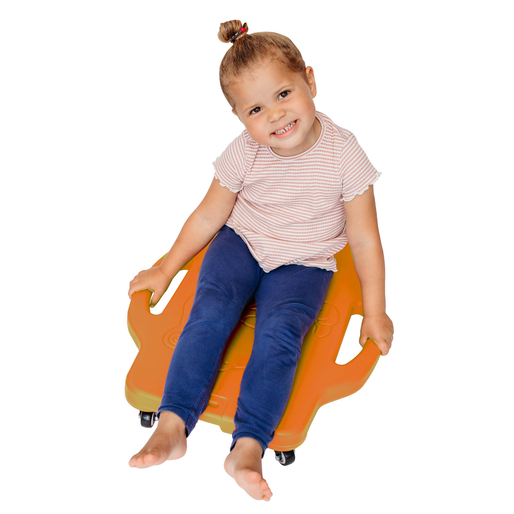 MagicMeadow Sensory Scooter Board | Autism Board for Motor Skills Enhancement, Autism Friendly, Toddler Scooter, Kids Scooter, 3+ Year Old, Scooter Boards for Kids Sensory | Orange
