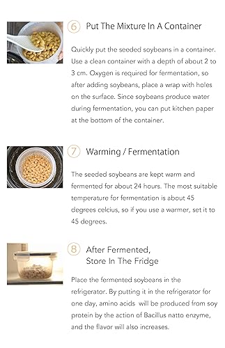 Miniatura 9 de Kawashimaya Natto Starter Spores Powder 0.1 oz (3g), puede hacer hasta 22.0-66.1 lbs Natto, 100% hecho de extracto de soja orgánico, fabricado en