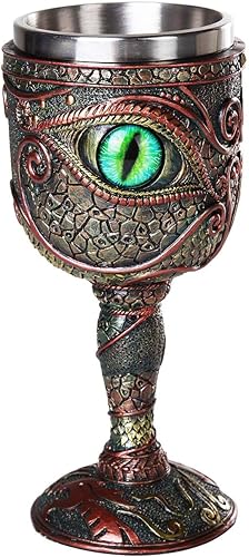 Pacific Giftware The Eye of The Dragon Mystical Fantasy Cáliz de vino de 7 onzas con inserto extraíble de acero inoxidable