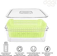 Vista 10 de Oggi Contenedor de verduras frescas - Organización de cocina, contenedores organizadores de refrigerador, contenedores de almacenamiento