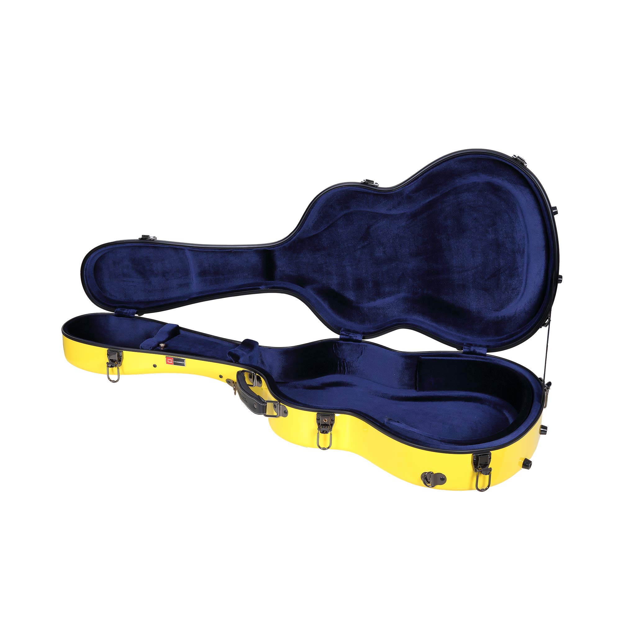 Crossrock Wysokiej jakości klasyczna walizka na gitarę, żółty, Konzertgitarre, gitara koncertowa
