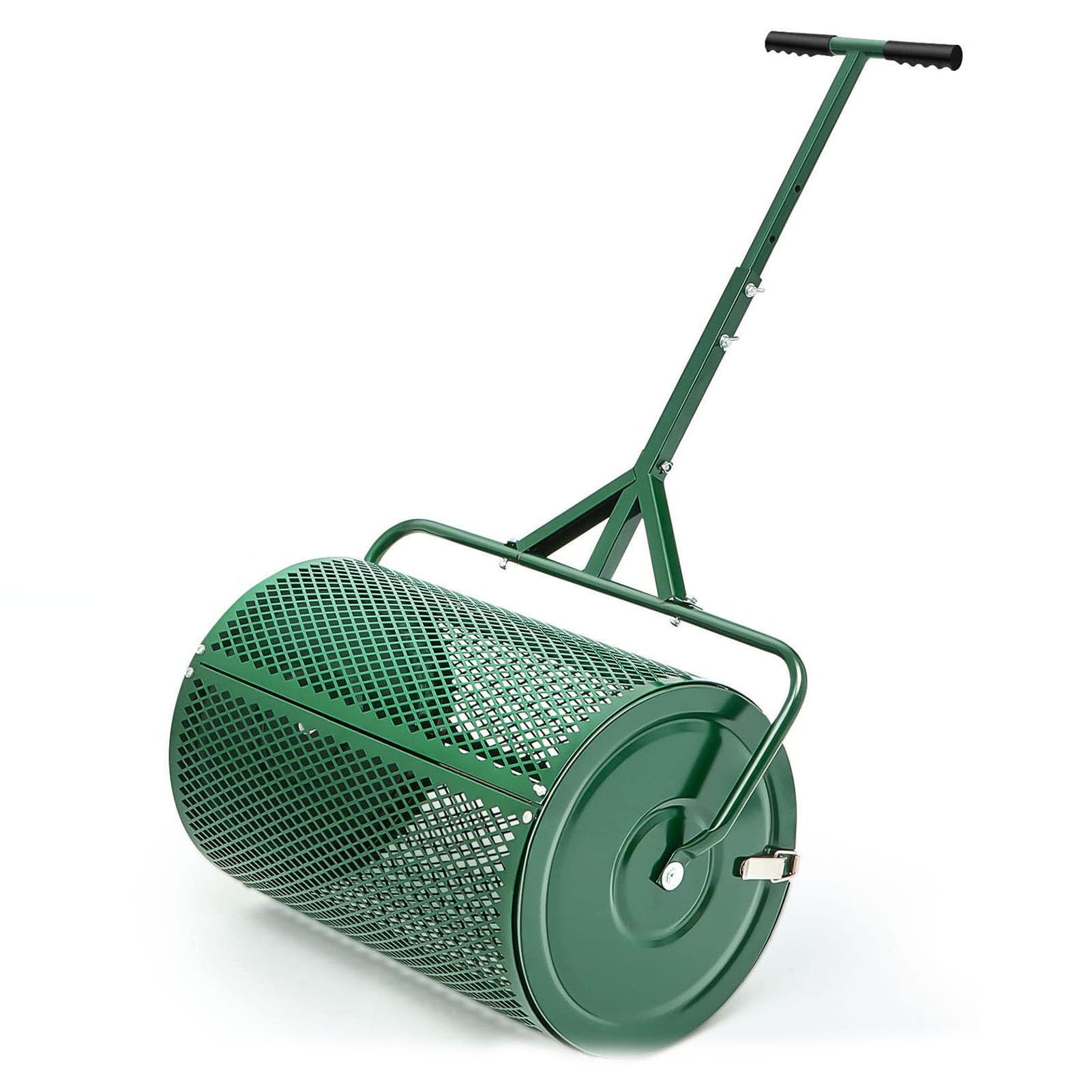 épandeur De Compost De 24 Pouces, épandeur De Mousse De Tourbe, épandeur De Pelouse à Rouleau Poussé/remorquable, pour Pelouse Et Jardin(Size:32 * 60cm,Color:Vert)