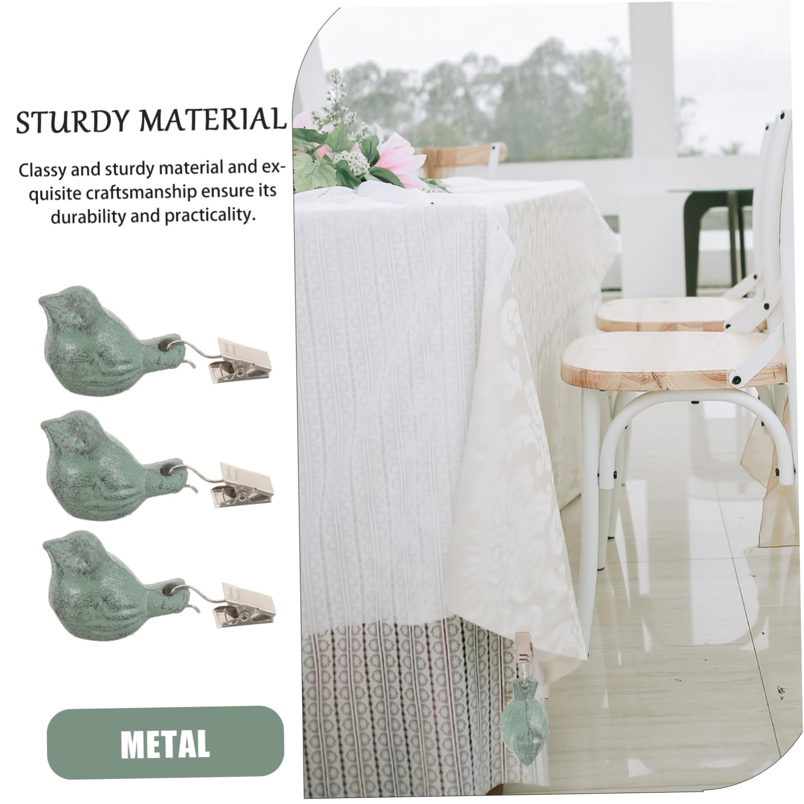 4pezzi Fermatovaglia Creativi Clip per Tovaglia Picnic e Resistente e all