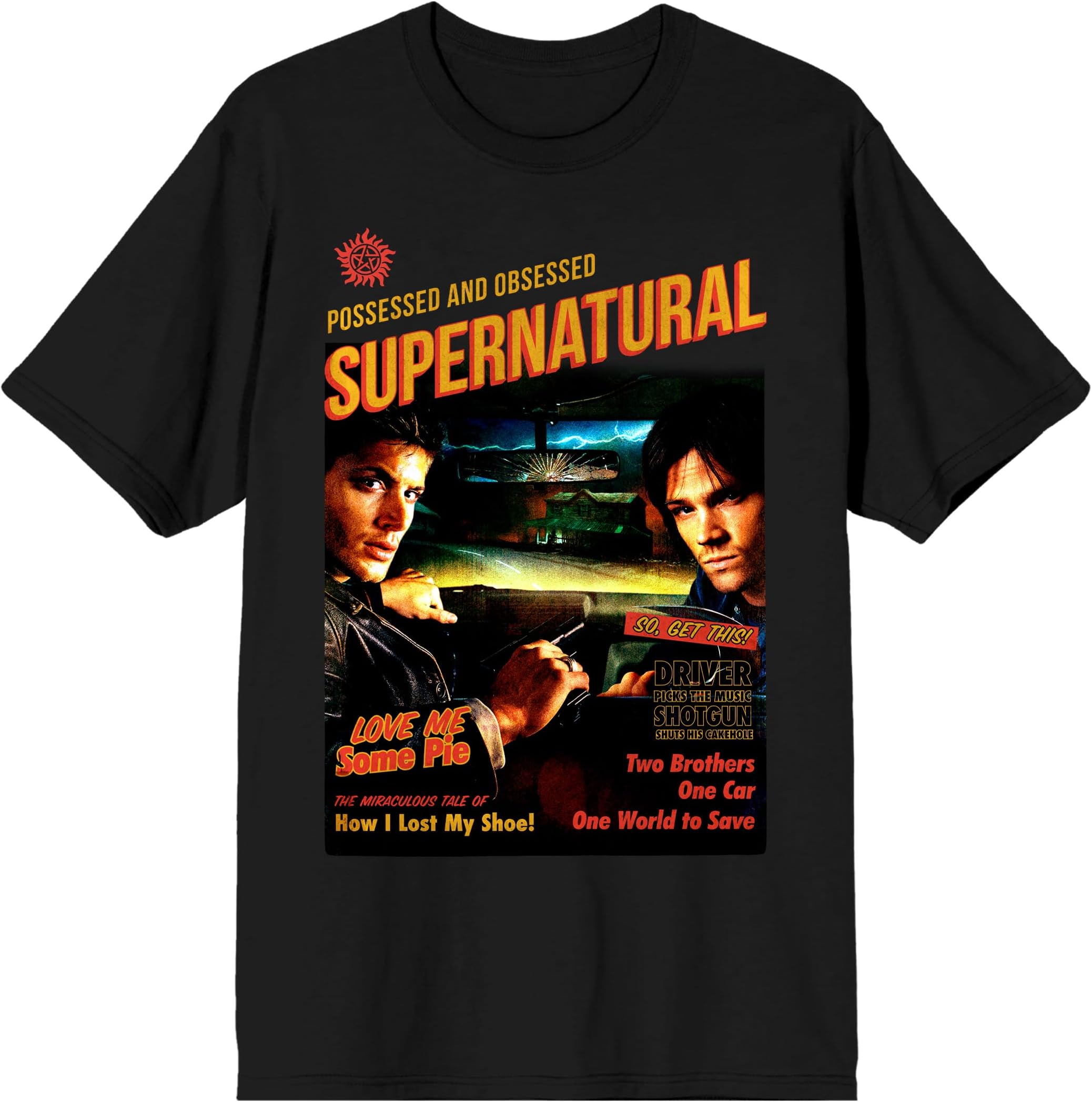 Supernatural End of The Road Tour Men's Black Short Sleeve Crew Neck Tee