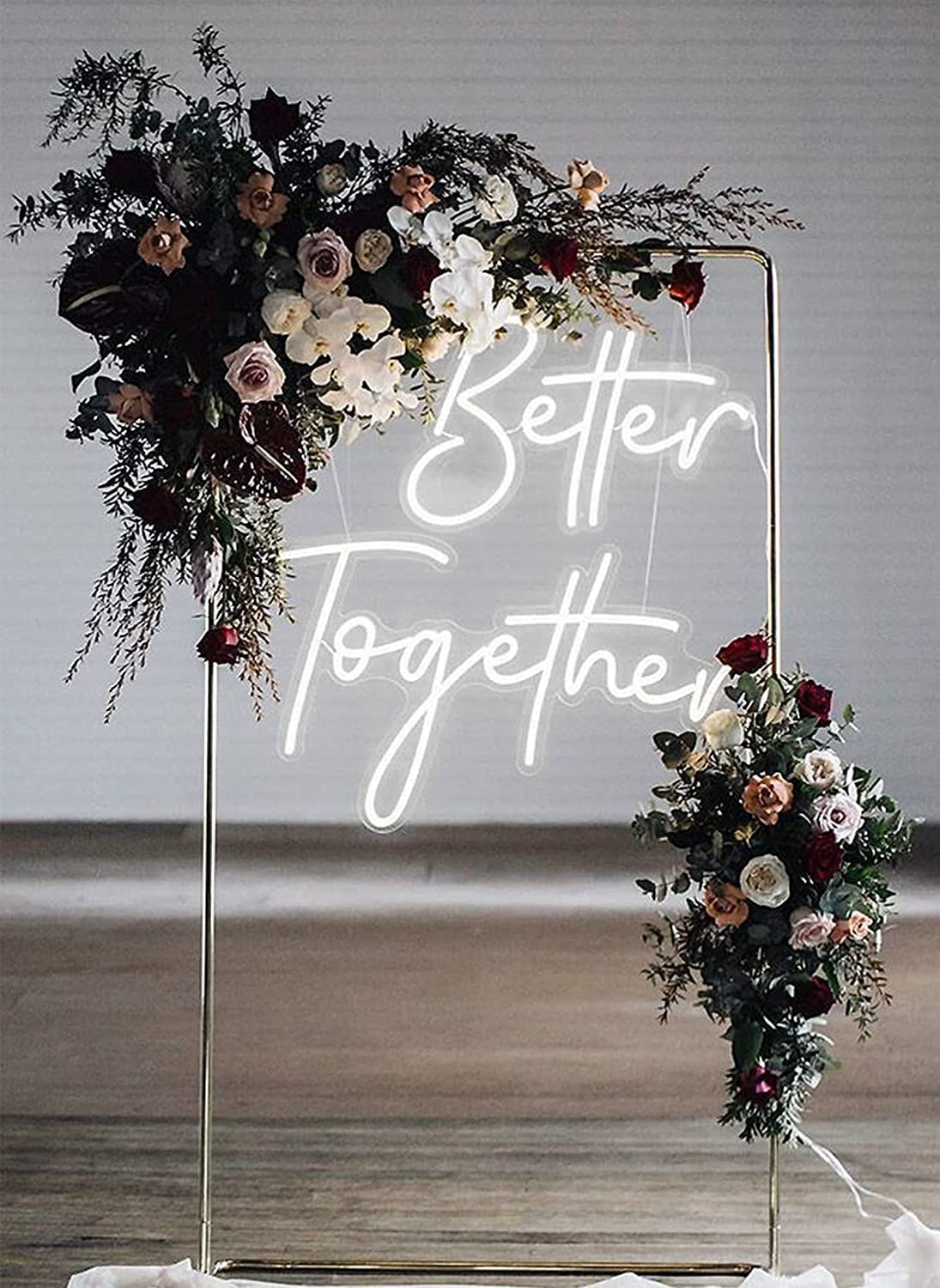 Benutzerdefinierte LED Neonzeichen, große Neonlichter Zeichen Hochzeit Geburtstagsfeier Home Dekor personalisierte benutzerdefinierte Neonzeichen Bar Salon Cafe Nachtlicht Zeichen Logo,Better together
