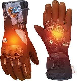 KEMIMOTO Heated ADV Riding Gloves, Waterproof Dual-Zone Winter Gloves