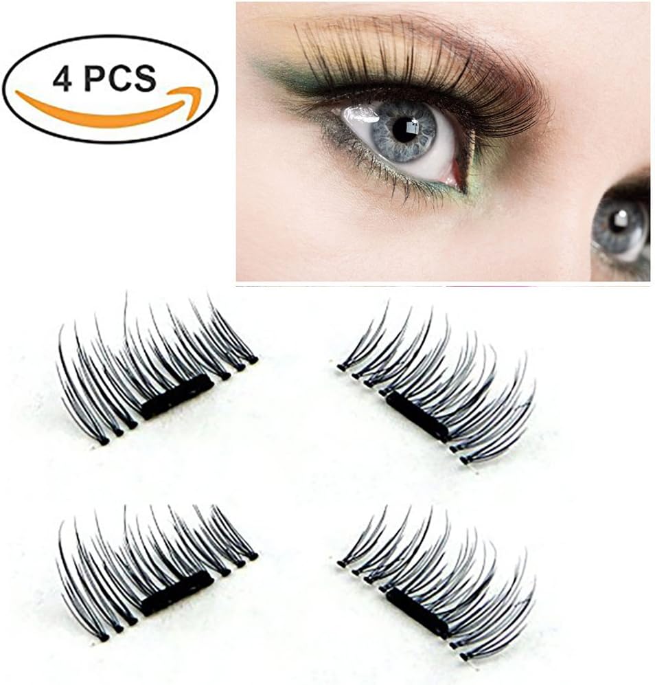 Meinair False Magnetic Eyelashes 3D Reusable No False Eyelashes Glue Convenient Soft Hair Fake Eyelashes Natural Look