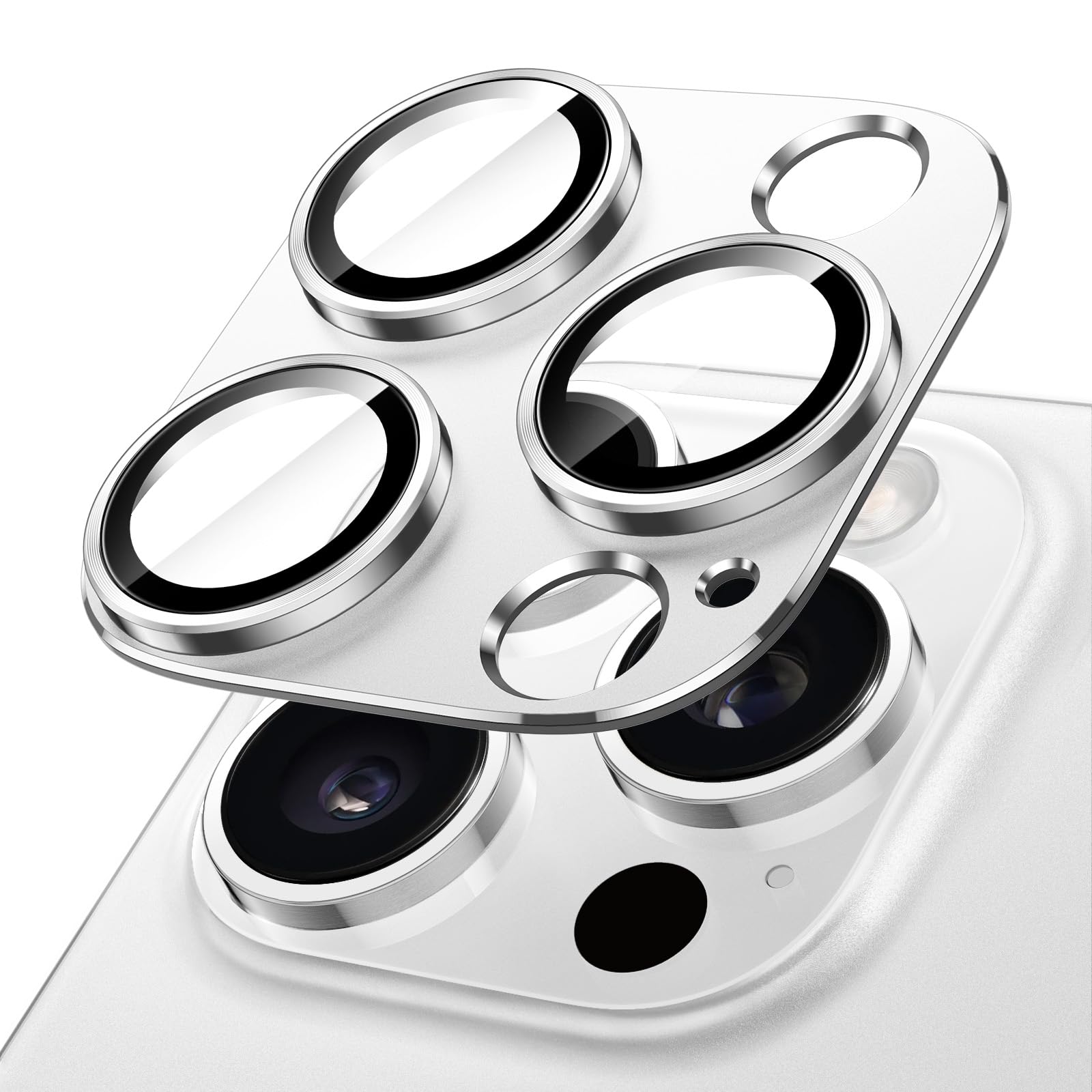Pellicola Fotocamera JETech Per IPhone 17 Pro Max 9H – Vetro Temperato E Anello In Metallo Opaco