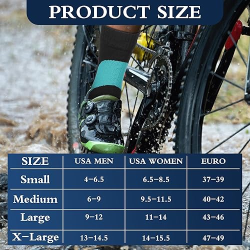 Vista 2 de 2 pares de calcetines impermeables unisex transpirables calcetines impermeables al aire libre esquí senderismo vadeo pesca calcetines para hombres