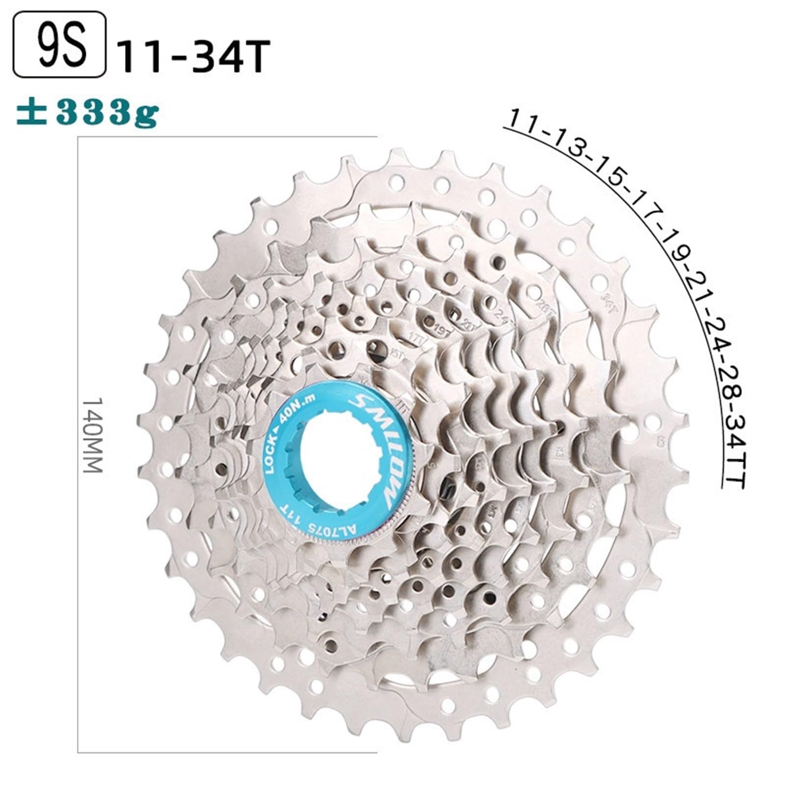 Amazon.co.jp: 9 スピードカセット 11-13-15-17-19-21-24-28-34T