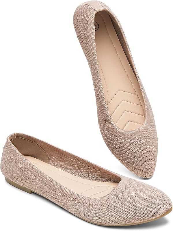Women's Mesh Flats Shoes Pointed-Toe Dress Shoes for Women Black Flats Comfortable Memory Foam Flats