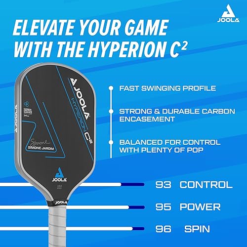 Miniatura 2 de JOOLA Simone Jardim Hyperion C2 Pickleball Paddle - Aero-Curve Hyperion Shape with Charged Surface Technology from The Ben Johns Perseus - Balanced