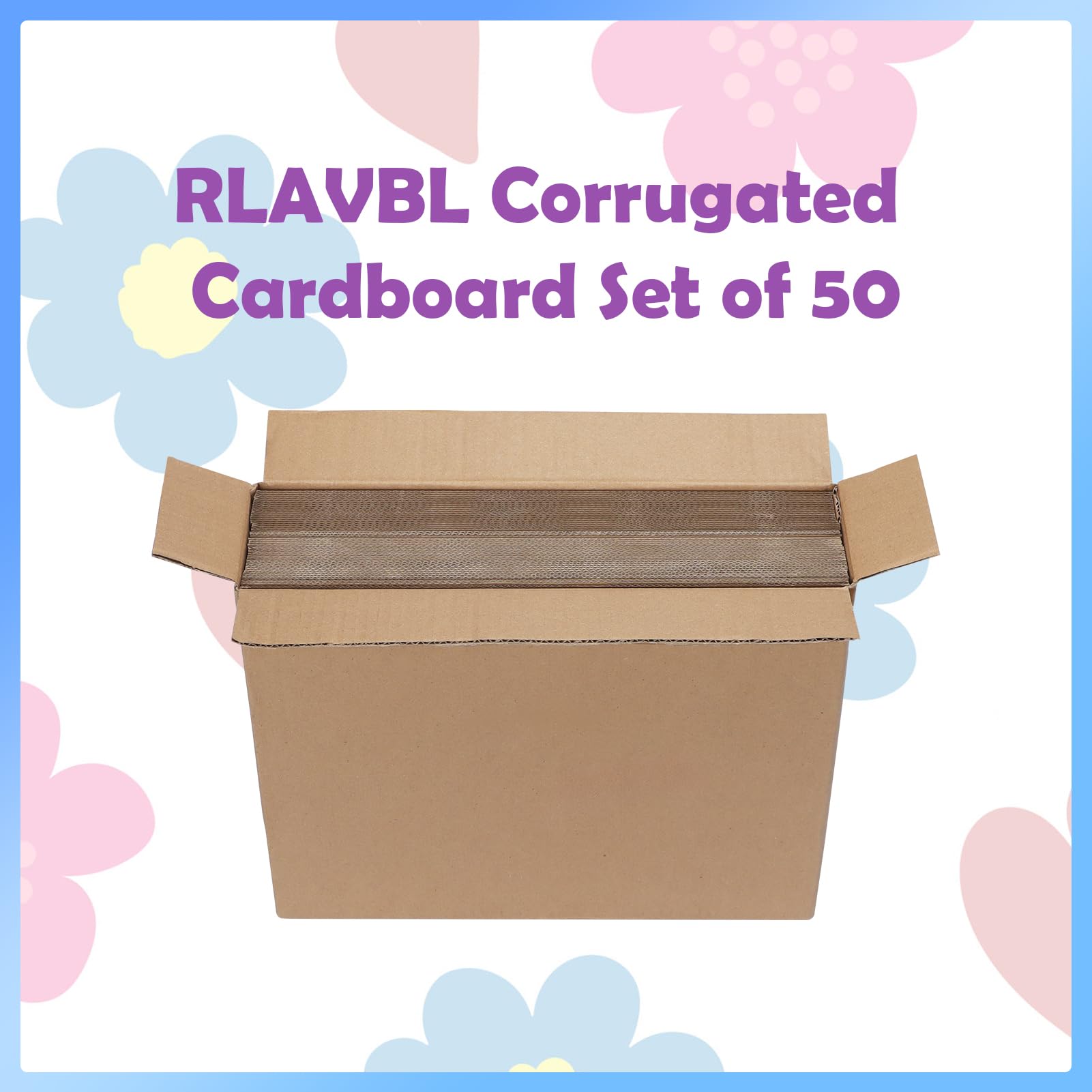 RLAVBL Confezione da 50 fogli di cartone ondulato, 28 x 35 cm, inserti piatti in cartone per spedizioni, spedizioni, imballaggi, artigianato fai da te