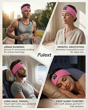 Casque De Sommeil Bluetooth Fulext - Bandeau Doux Avec Musique - Confortable Pour Homme Femme Enfant