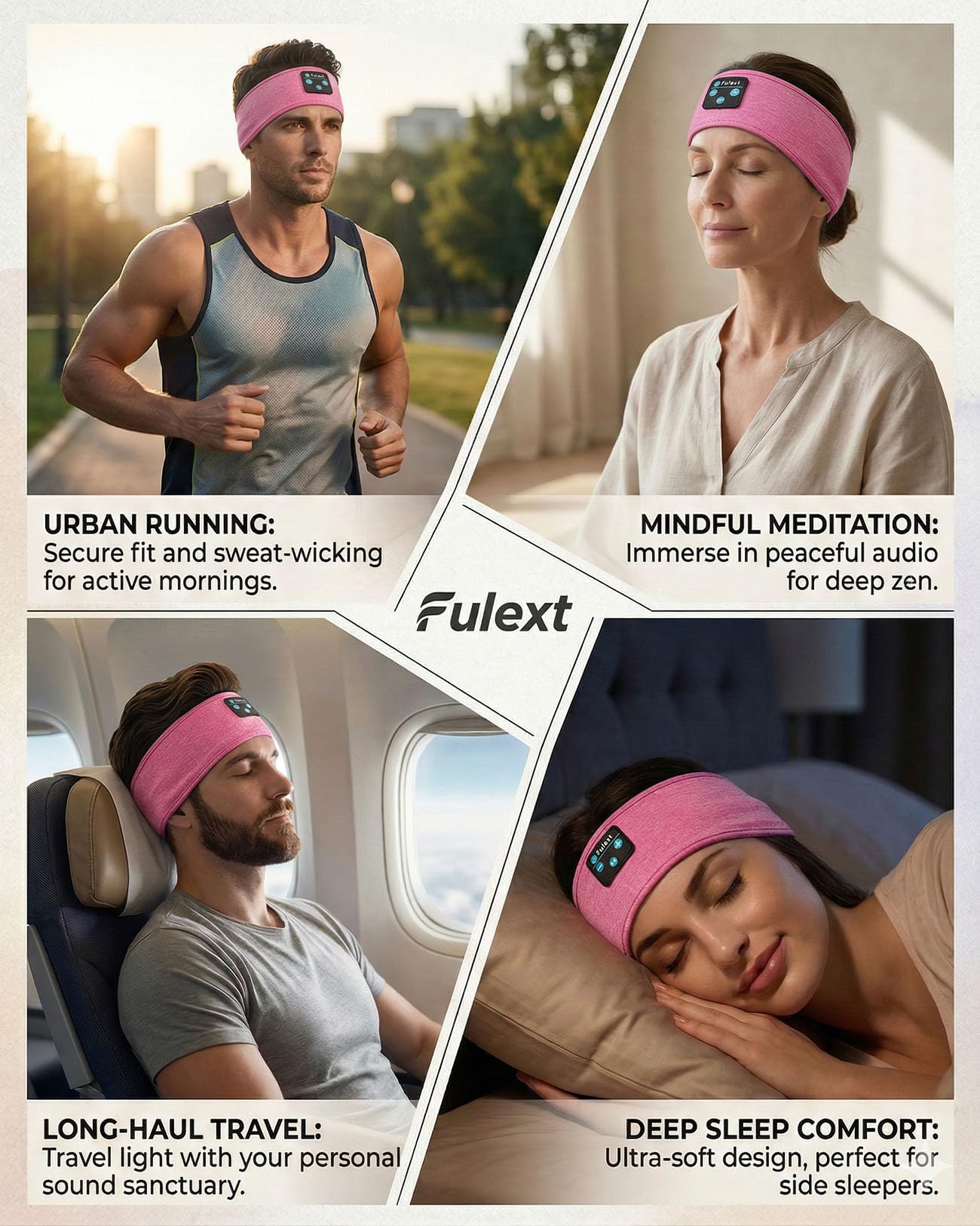 Słuchawki do spania, opaska na głowę Bluetooth, słuchawki do spania, muzyczna sportowa opaska na głowę, ultra miękka opaska do spania na boku, prezenty do spania dla mężczyzn i kobiet