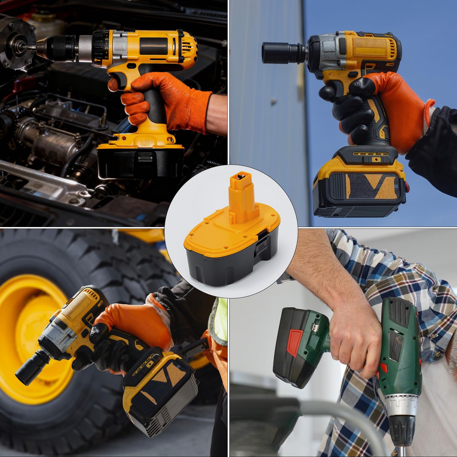 Batteria di ricambio aggiornata da 18 V per utensili Dewalt 18 V XRP, batteria Ni-MH da 5,0 Ah compatibile con utensili elettrici e caricabatterie DC9096, DC9071, DE9096, DE9098, DW9071