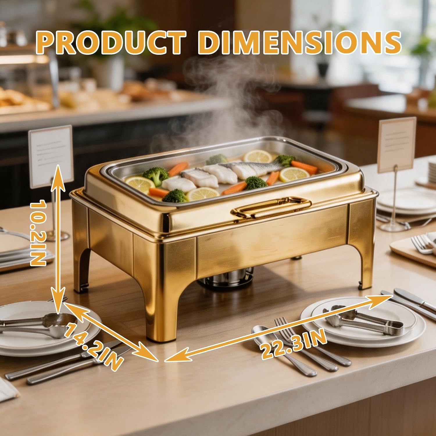 Scaldavivande in acciaio inox 9QT per buffet catering, design elegante, isolamento termico durevole, ideale per eventi e feste