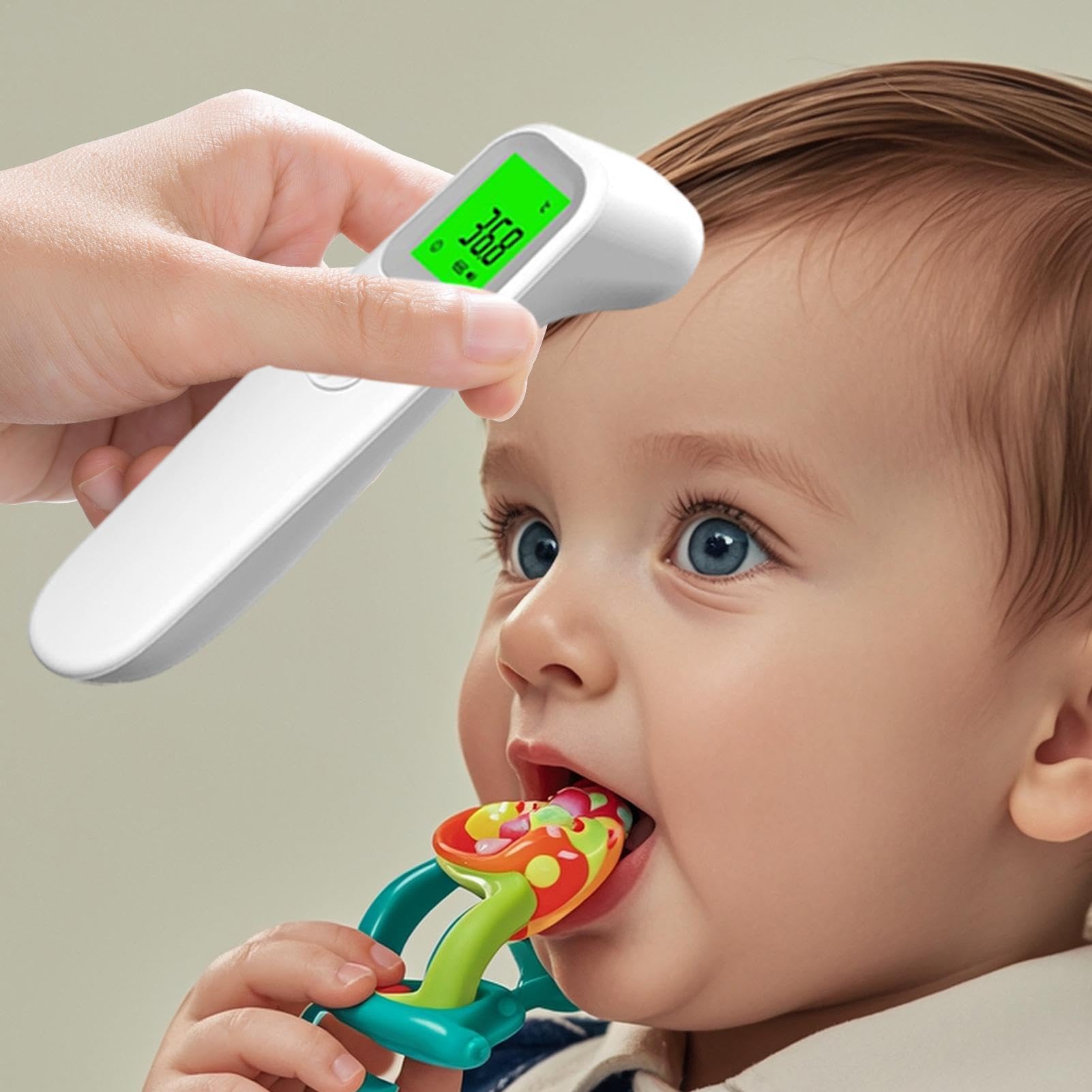 Thermomètre Frontal Sans Contact - Mesure Rapide, Précision 0,1°C, Plage -20°C à 250°C, Avec Alarme Et écran Couleur - 2