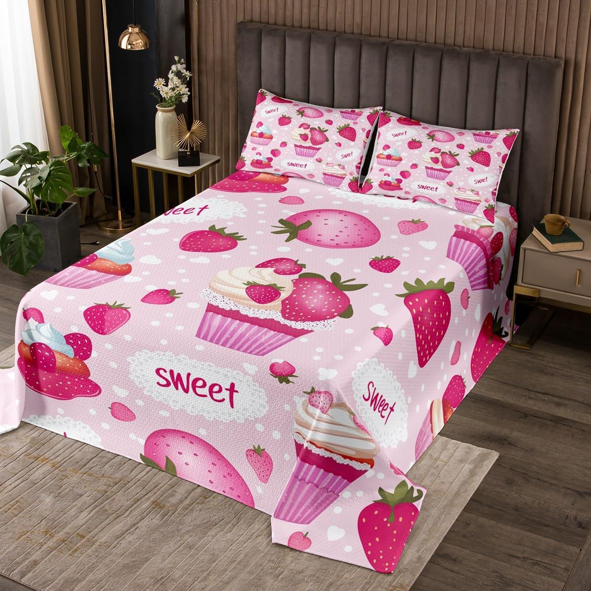 Homewish Pink Bow Bedding Set Twin Size,Colorful Grid Patchwork Bedspread 2Pcs,Girls Bowknot Comforter Set for Kids Woman Teens Room Decor,Sweet Princess Style Quilt Coverlet,1 Pillowcase