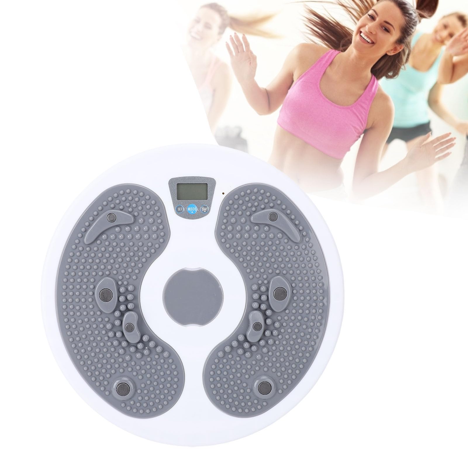 BuyWeek Taille con Contador, PP 150mAh Anti-Deslizamiento para Masaje de Pies y Ejercicio de Cintura
