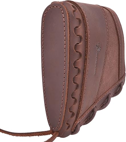 Miniatura 3 de Tas Trost Almohadilla reductora de retroceso de lona de cuero para rifles, escopetas, almohadilla antideslizante de culata