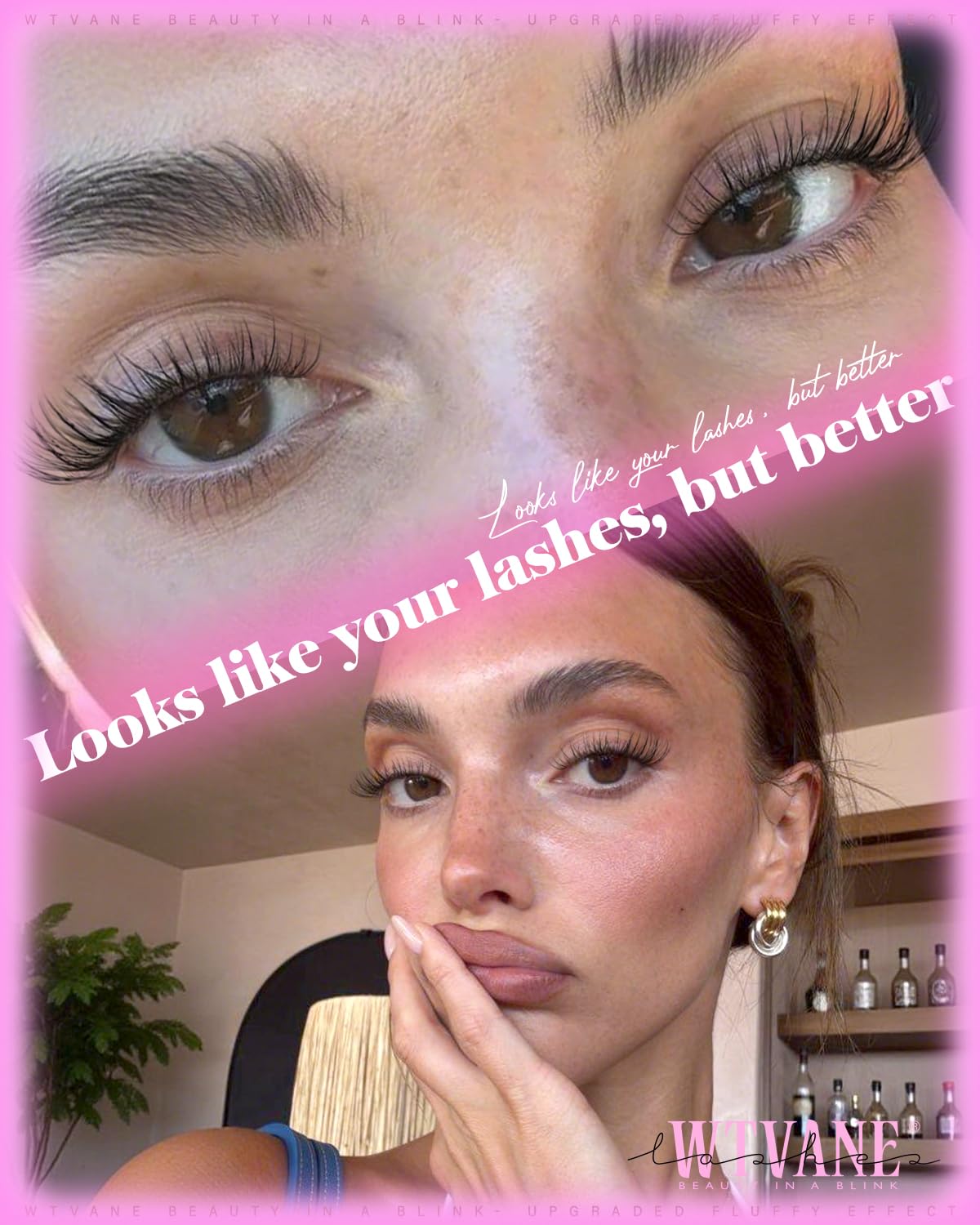 Wispy Wimpern-Cluster, natürliche Wimpernbügel, unsichtbar, dünnes Band, 8–16 mm, Cluster-Wimpernverlängerung, DIY-Wimpernverlängerungen mit D-Curl, breite Spannweite, einzelne Wimpern von WTVANE