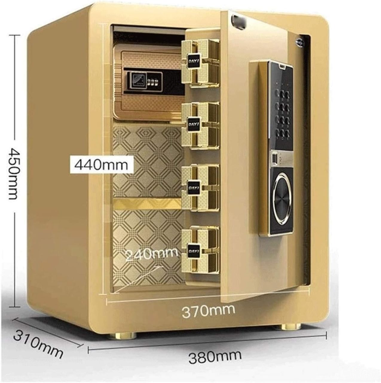Fingerprint Password Closet Hidden Anti-Theft Deposit All Steel Household Cash Box Wall Safes safe
