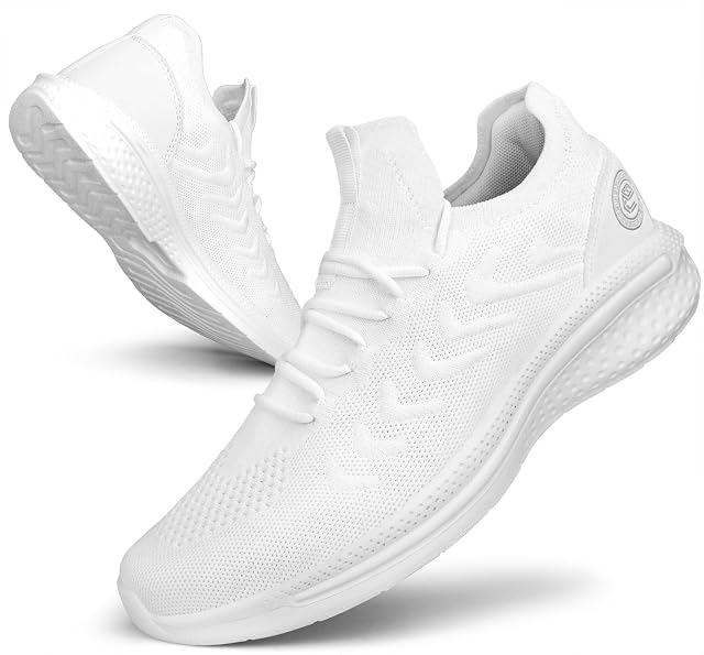 Pujcs Mens Tennis Shoes Slip on Sneakers Ligthtweight Wlking Running Shoes for Work Gym Workout Sports Atheletic