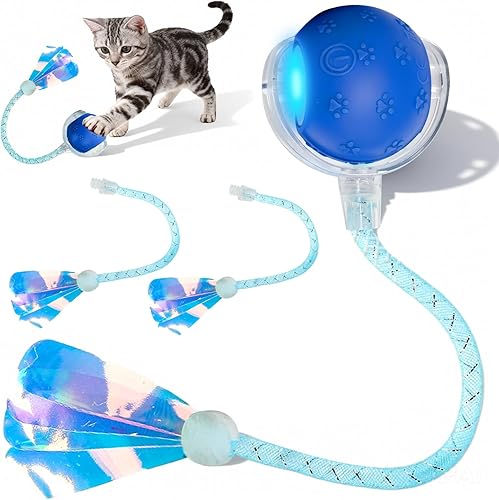 Miniatura 12 de Rocfish Juguetes Interactivos Duraderos para Gatos de Interior, Juguete Inteligente Automático de Pelota de Persecución para Gatos, Juguete Mejorado