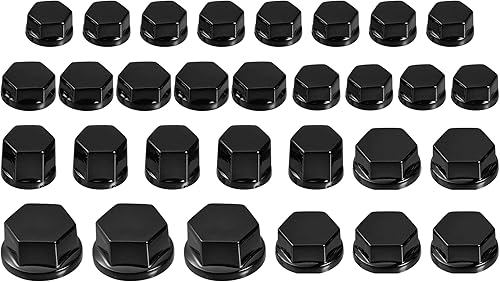 Motoforti Tapón de rosca para motocicleta, tuerca de tornillo, decoración para Kawasaki para Honda, color negro