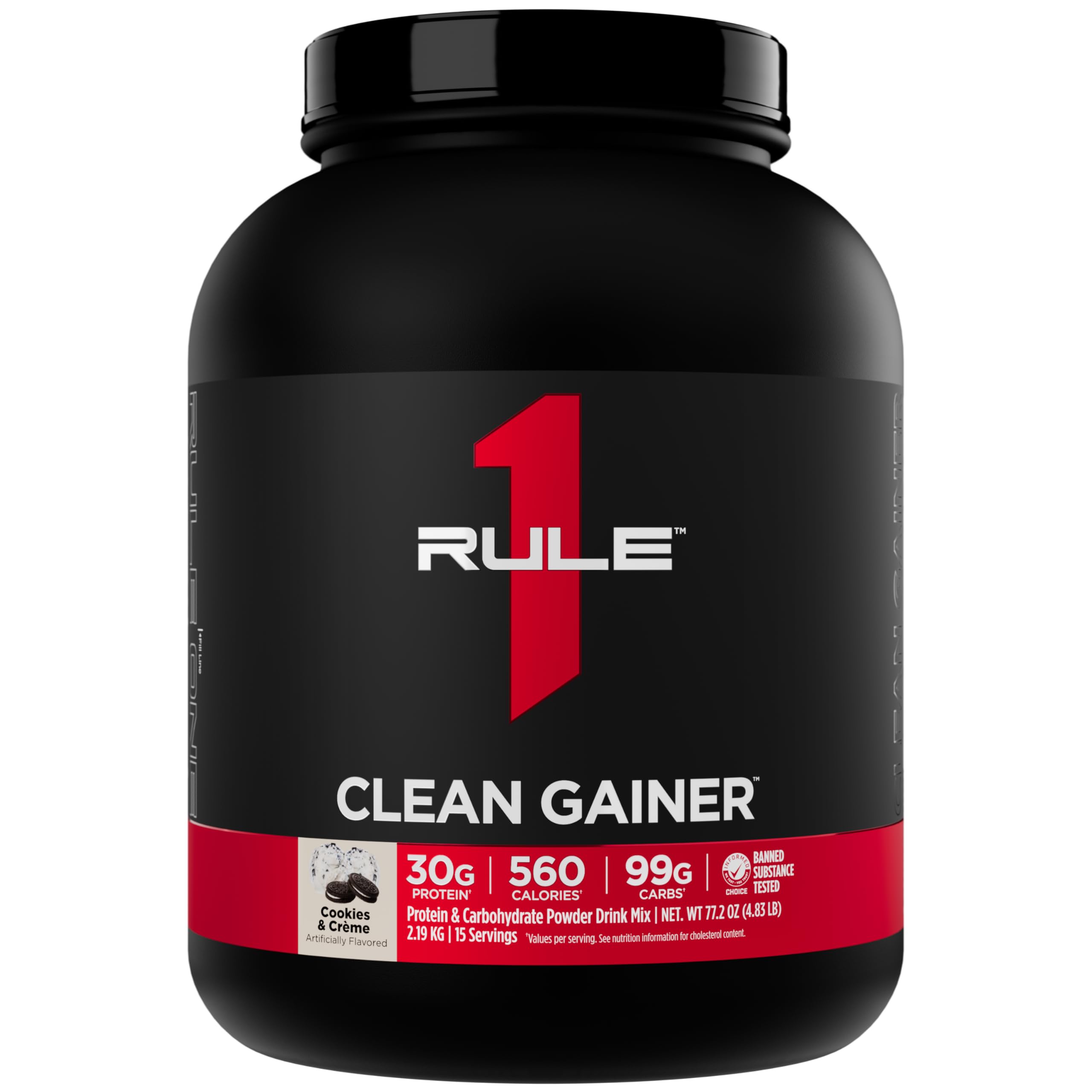 Rule 1 Proteins Clean Gainer, Cookies & Crème, 15 Servings Cookies & Cream 15 Servings