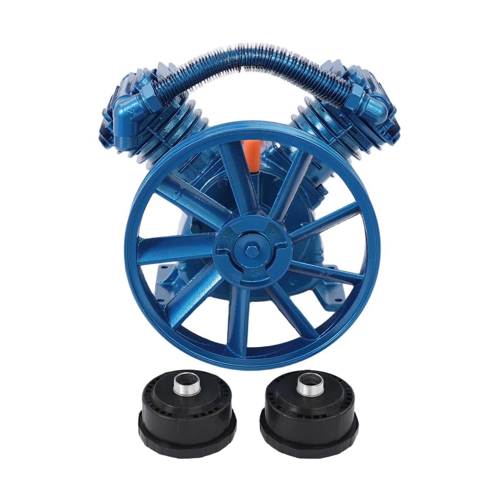 Compressore d'aria a 2 cilindri, testa della pompa, testa a V, compressore doppio compressore, aggregato ad aria compressa con filtro dell'aria per lavorazione alimentare e sanitaria