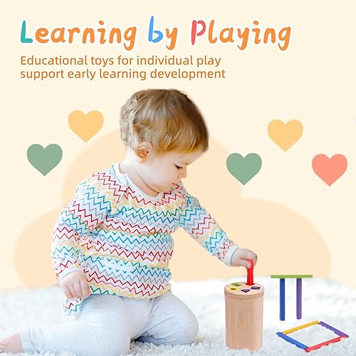 Miniatura 4 de Montessori - Juguetes de madera para clasificar colores para niños de 3 años, actividades de aprendizaje preescolar, juego educativo a juego de