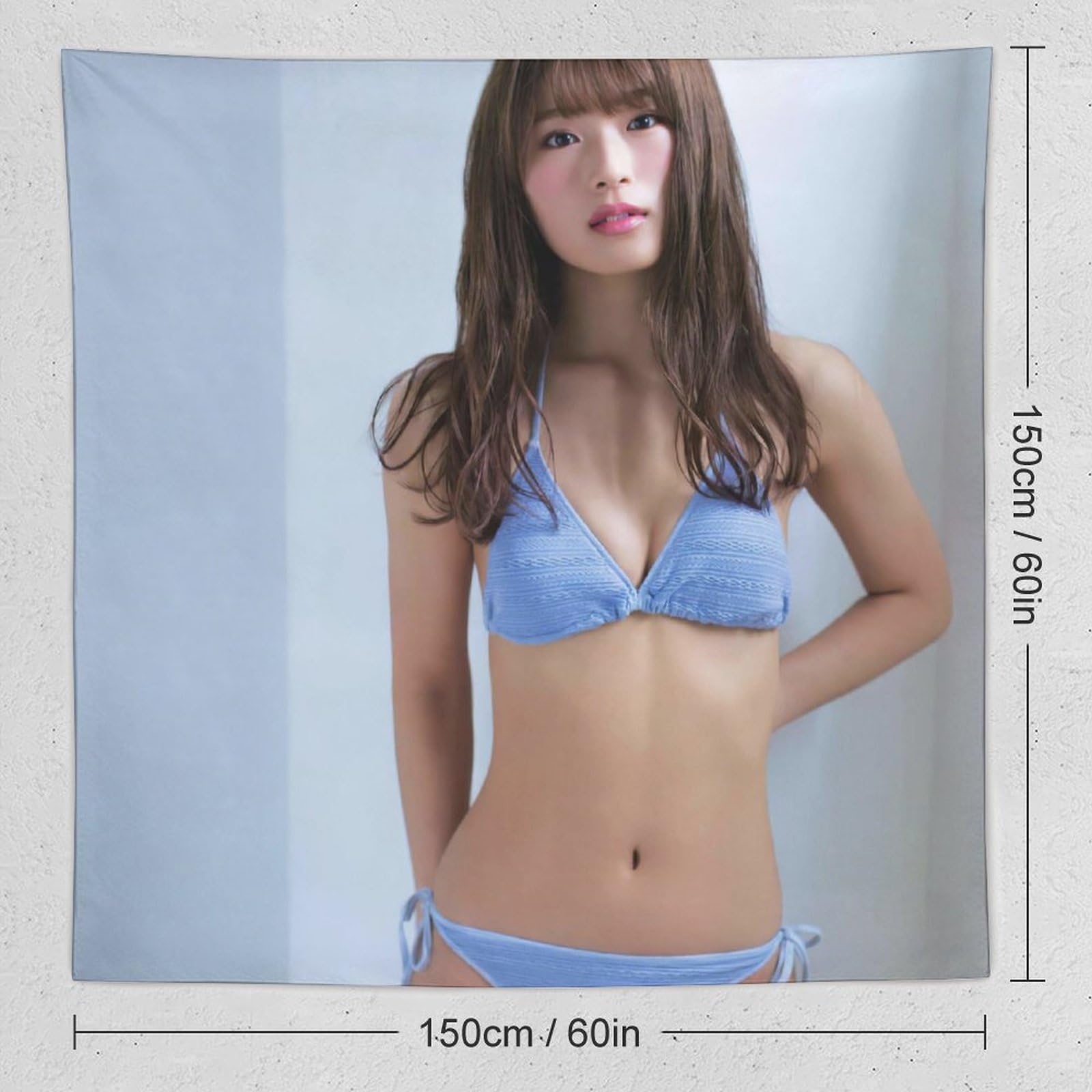 Amazon.co.jp: 渋谷凪咲 タペストリー 壁掛け 無痕フック付き 多機能