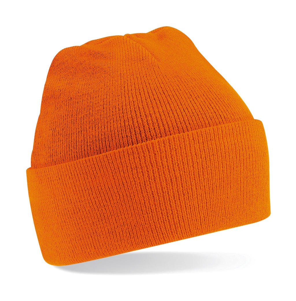 Beechfield Unisex Turn-up Beanie (Orange) Baseball Cap, Orange, One Size
