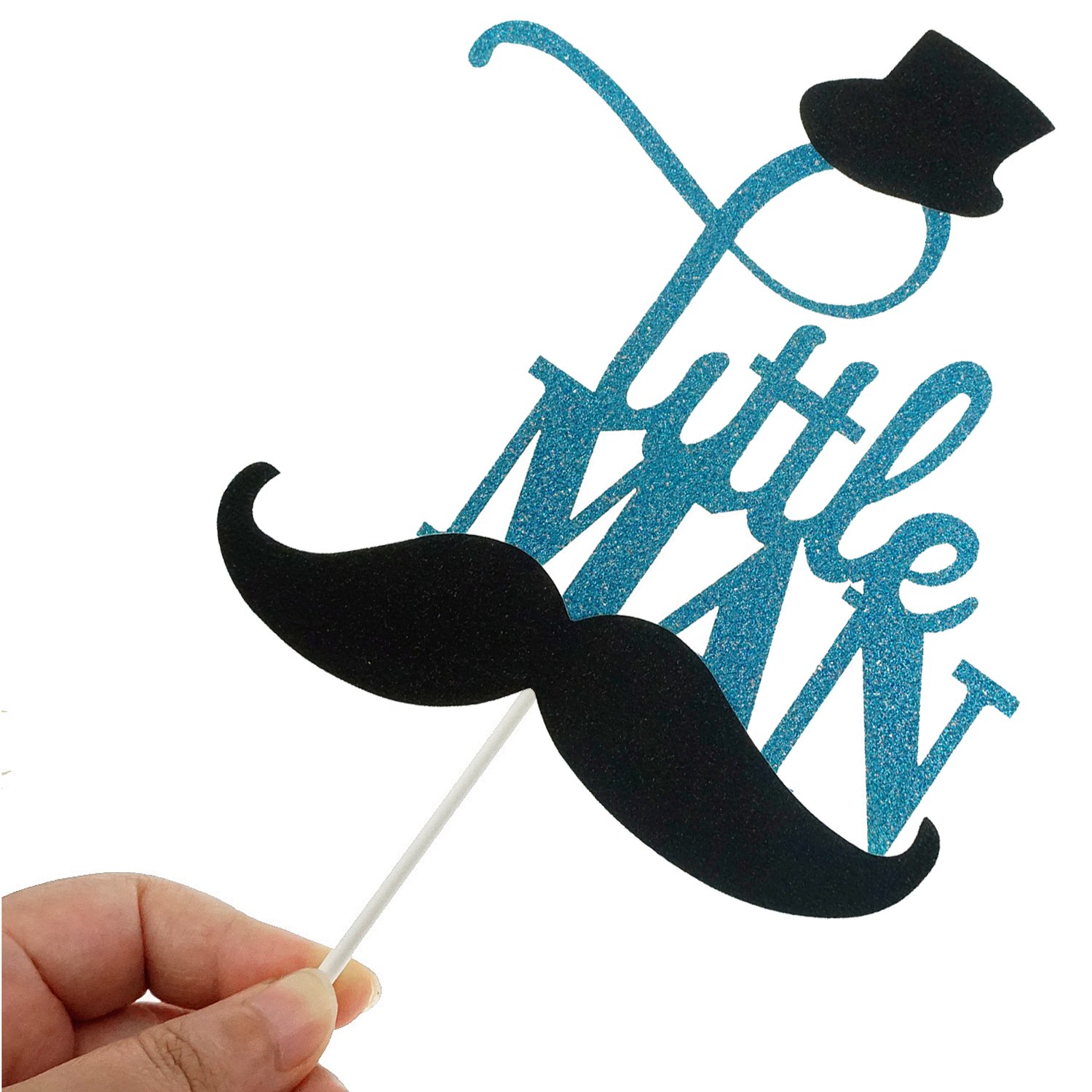 Shxstore Little Man Cake Topper Mini Mustache Hat Bowtie Cupcake Picks