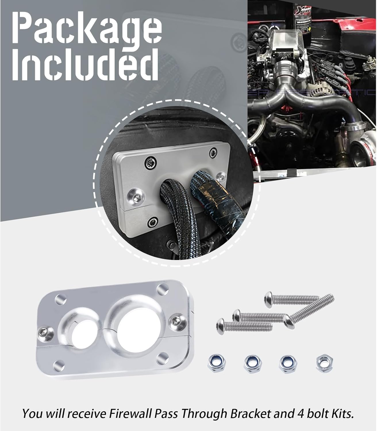 01232023 for Holley Terminator X Max Firewall Pass Through- Eliminates Gromet in fire Wall -Bulkhead Wiring Harness