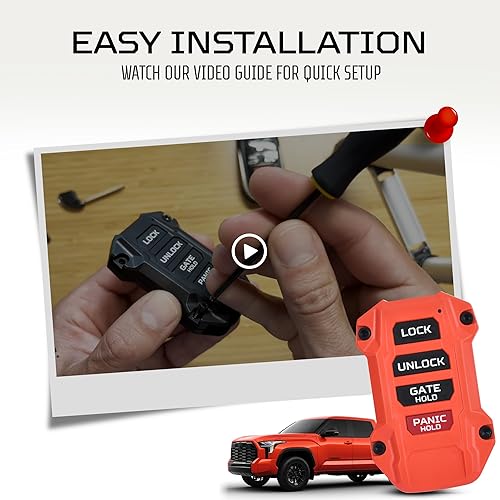 Miniatura 8 de AJT DESIGN Llavero de repuesto compatible con Toyota Tacoma (2024+), Tundra (2022+), 4Runner (2025+) y Sequoia (2023+) Hecho a medida en Estados