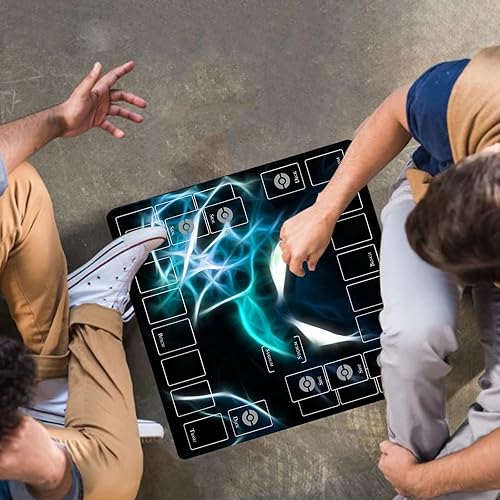 Miniatura 6 de Tapete de juego para 2 jugadores, tapete cuadrado de escritorio para jugadores, oficina y hogar, 23.6 x 23.6 pulgadas