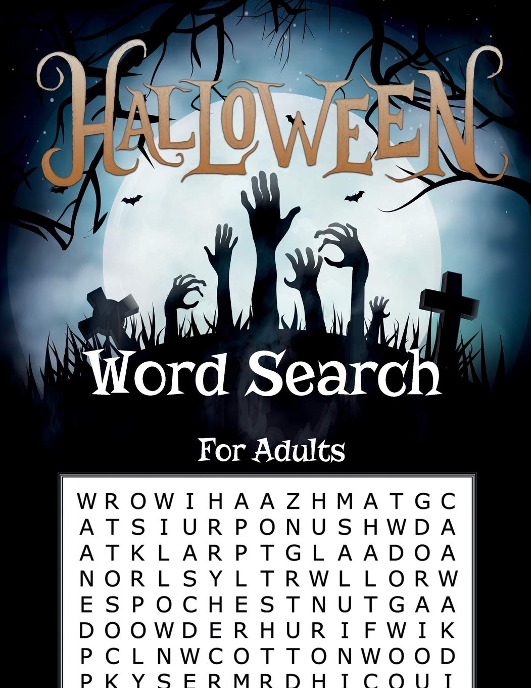 Halloween Word Search For Adults: Large Print Word Search Book For Adults With Answers (40 Medium To Hard Puzzles)