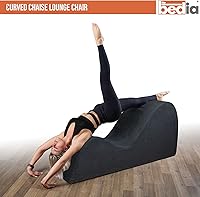 Vista 3 de BEDIA Tumbona curvada para yoga, estiramiento, relajación y más (lino gris oscuro)