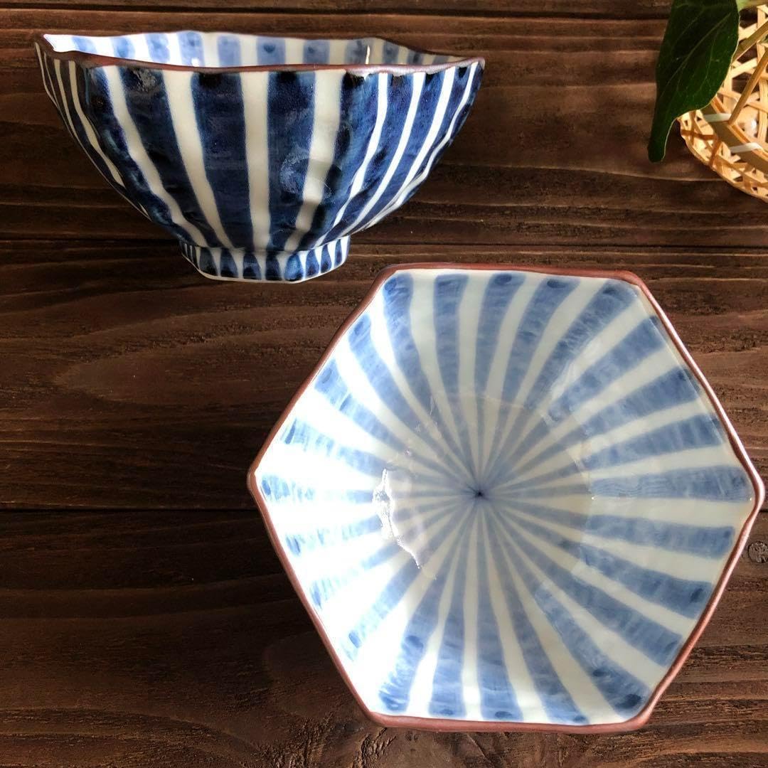 割烹食器和食店、手描き濃十草六角小付 8個 濃十草 六角小付｜和食器通販｜織部 Online Store【公式】