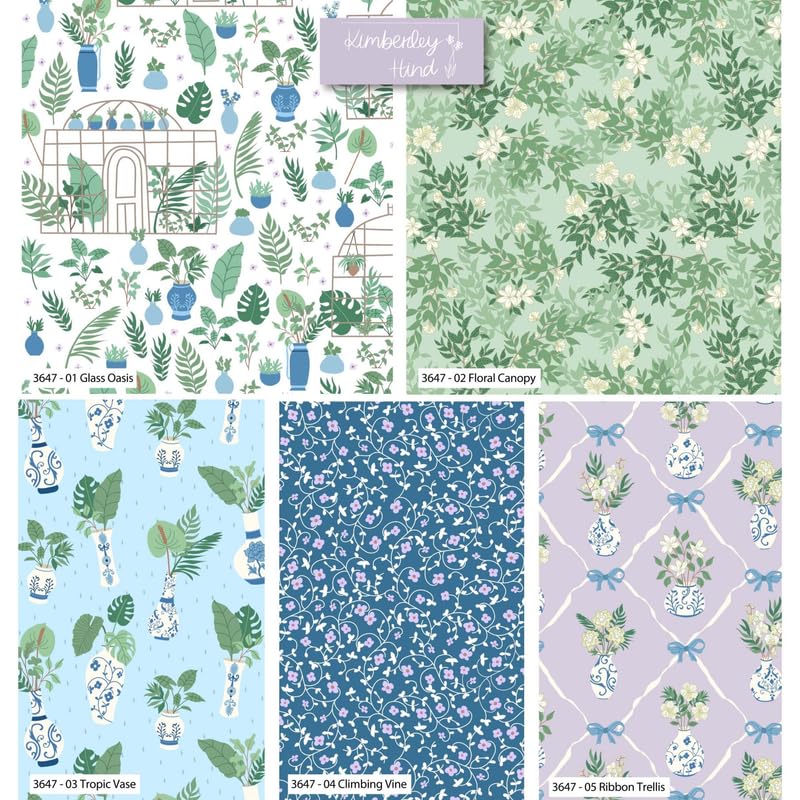 Coupon de tissu coton sans pli rigide Botanical Garden pour réussir toutes vos coutures