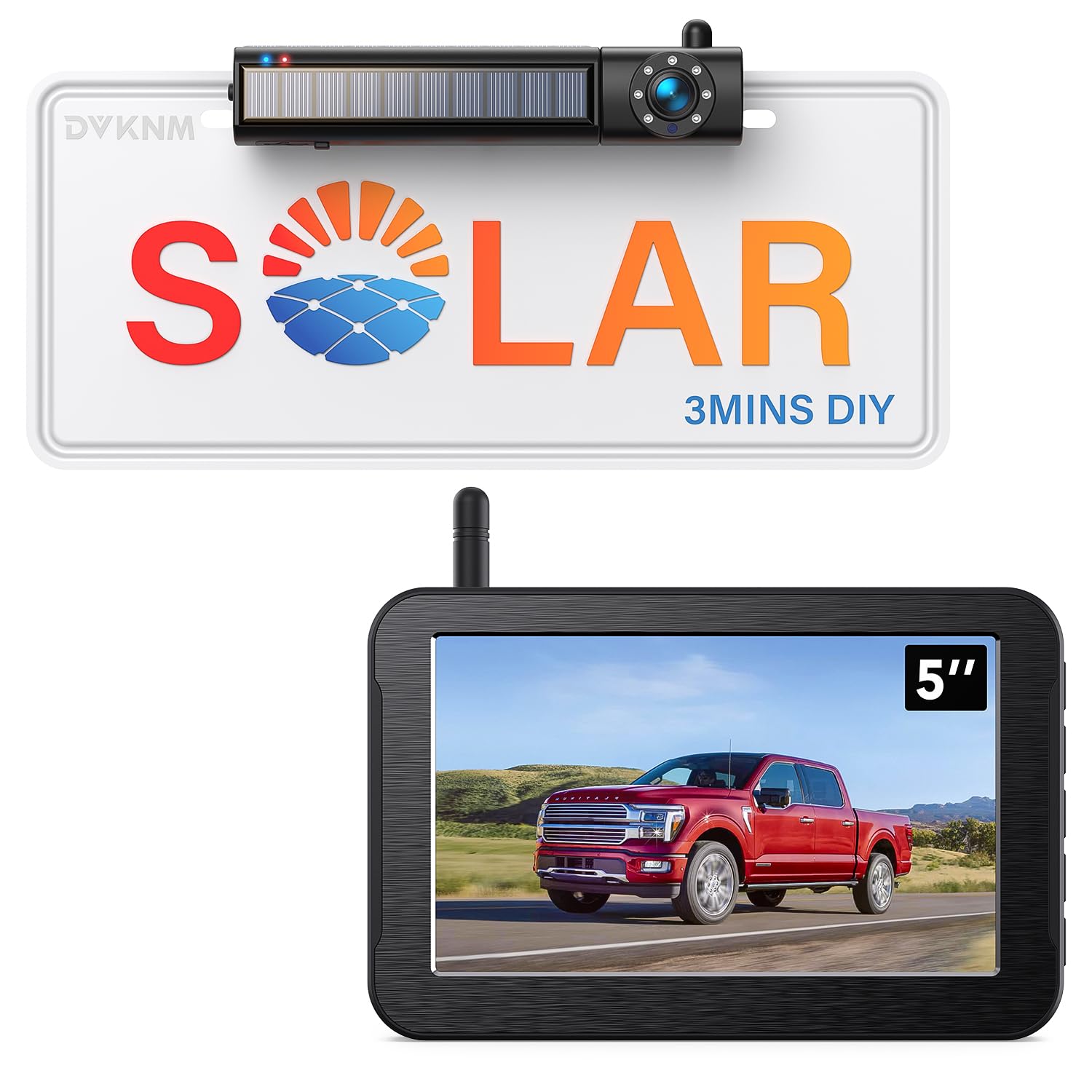 DVKNM Solar Wireless Backup Camera