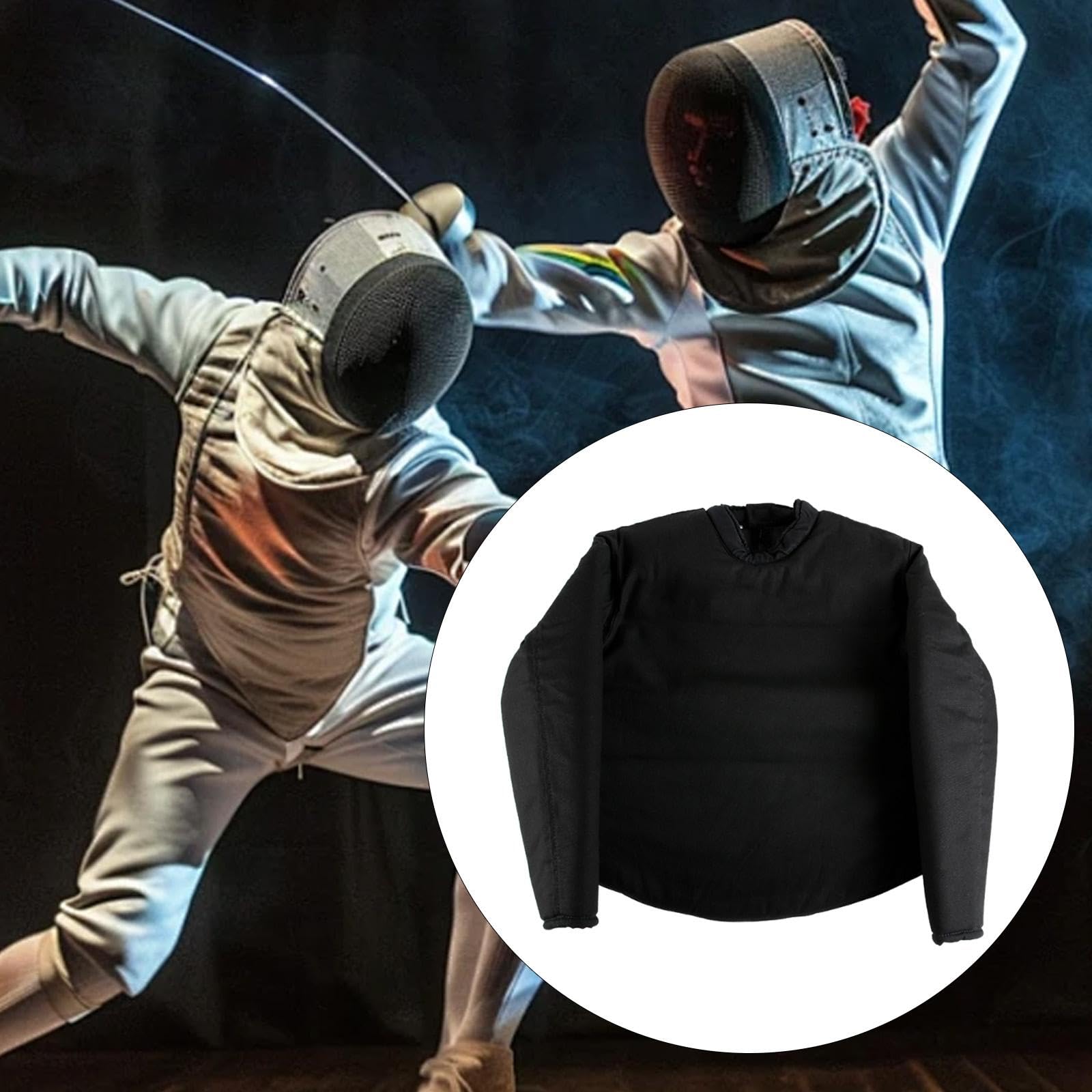 TISHITA Gilet Maestro Scherma Divisa Allenamento Sportivo Tuta Protettiva Giacca Maniche Lunghe Zip Posteriore Adatto per Uomini Donne Pratica di Scherma