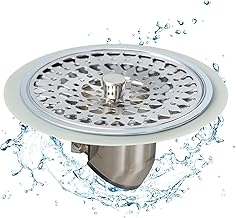Amexo Anti-Odour Shower Hair Filter, Anti-Odour Catcher Shower Stopper Shower Stopper Silicone and Stainless Steel Bath Tub for Bathroom, Bath and Kitchen